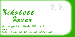 nikolett haver business card
