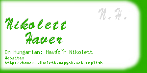 nikolett haver business card